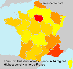 Surname Hussenot in France Surname Hussenot in France
