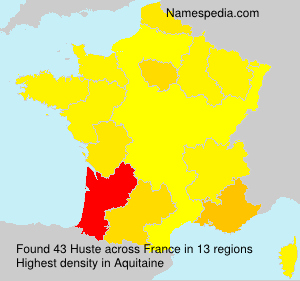 Surname Huste in France Surname Huste in France