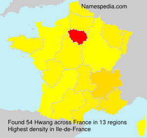 Surname Hwang in France