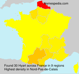 Surname Hyart in France Surname Hyart in France