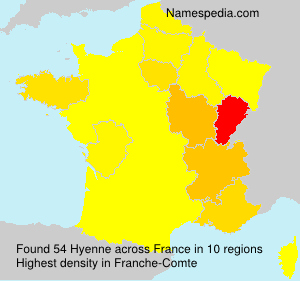 Surname Hyenne in France Surname Hyenne in France