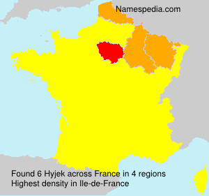 Surname Hyjek in France Surname Hyjek in France
