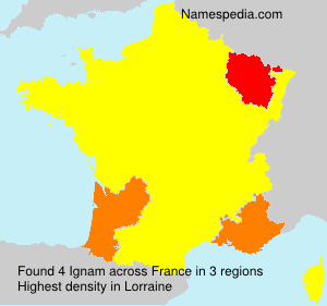 Surname Ignam in France Surname Ignam in France