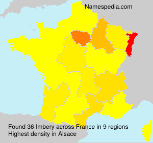 Surname Imbery in France Surname Imbery in France