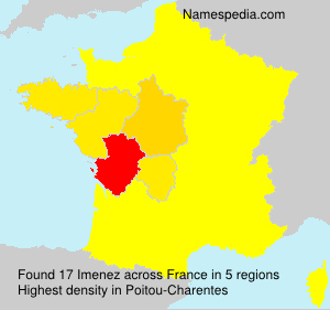 Surname Imenez in France Surname Imenez in France