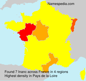 Surname Inanc in France Surname Inanc in France