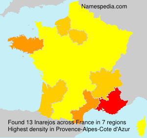 Surname Inarejos in France Surname Inarejos in France