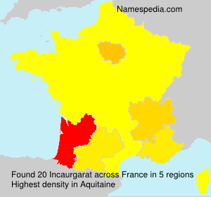Surname Incaurgarat in France Surname Incaurgarat in France