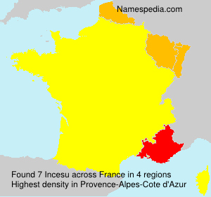 Surname Incesu in France Surname Incesu in France