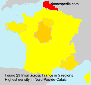 Surname Inion in France Surname Inion in France