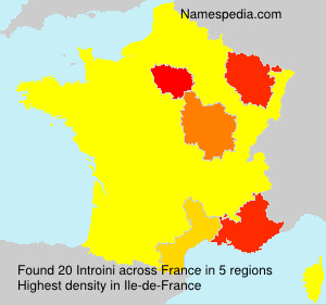 Surname Introini in France Surname Introini in France