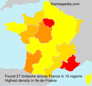 Surname Iordache in France Surname Iordache in France