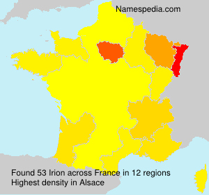 Surname Irion in France Surname Irion in France
