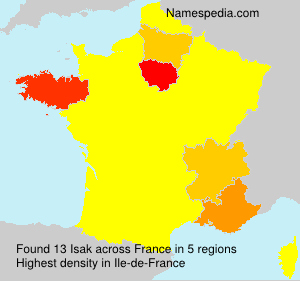 Surname Isak in France Surname Isak in France