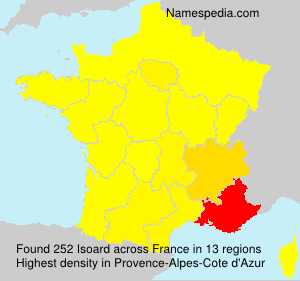Surname Isoard in France Surname Isoard in France