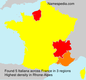 Surname Italiana in France