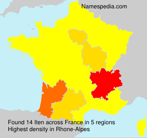 Surname Iten in France