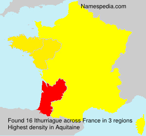 Surname Ithurriague in France