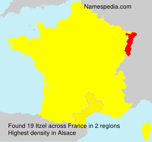 Surname Itzel in France Surname Itzel in France