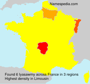 Surname Iyasawmy in France