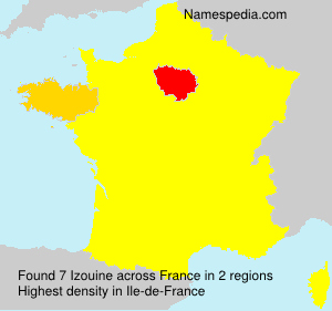 Surname Izouine in France Surname Izouine in France