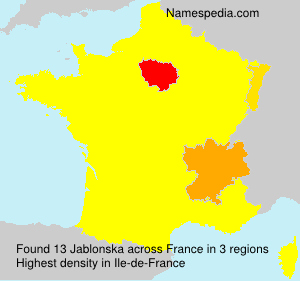Surname Jablonska in France Surname Jablonska in France