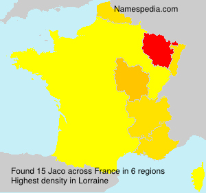 Surname Jaco in France Surname Jaco in France
