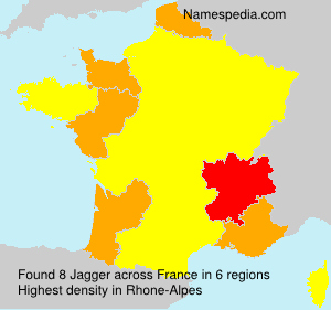 Surname Jagger in France Surname Jagger in France