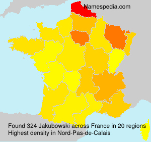 Surname Jakubowski in France Surname Jakubowski in France