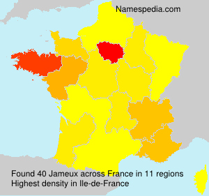 Surname Jameux in France Surname Jameux in France