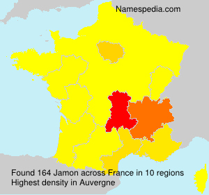 Surname Jamon in France Surname Jamon in France