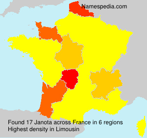 Surname Janota in France Surname Janota in France