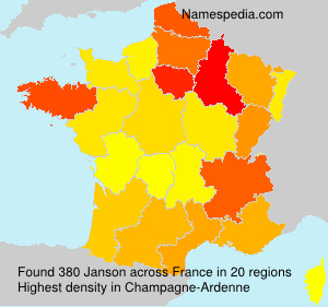 Surname Janson in France Surname Janson in France