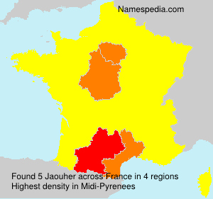 Surname Jaouher in France Surname Jaouher in France