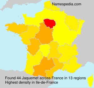Surname Jaquemet in France