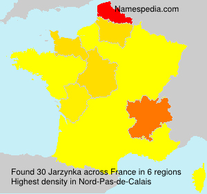 Surname Jarzynka in France