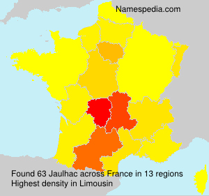 Surname Jaulhac in France Surname Jaulhac in France
