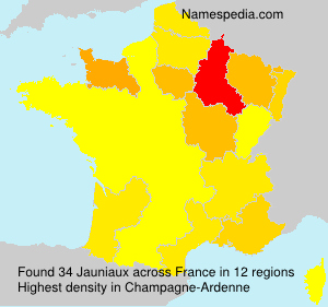 Surname Jauniaux in France Surname Jauniaux in France