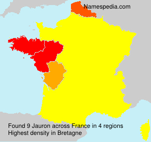 Surname Jauron in France Surname Jauron in France