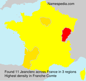 Surname Jeanclerc in France Surname Jeanclerc in France