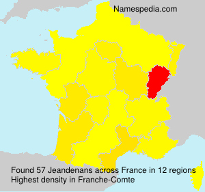 Surname Jeandenans in France Surname Jeandenans in France