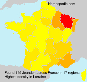 Surname Jeandon in France Surname Jeandon in France