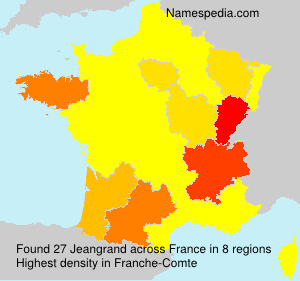 Surname Jeangrand in France Surname Jeangrand in France