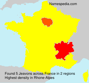 Surname Jeavons in France