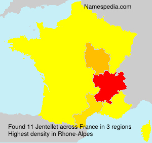 Surname Jentellet in France Surname Jentellet in France
