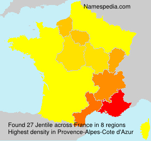 Surname Jentile in France Surname Jentile in France