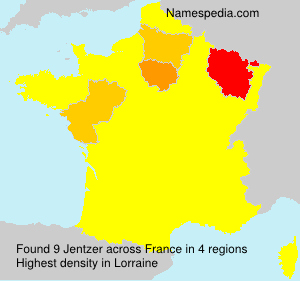 Surname Jentzer in France Surname Jentzer in France