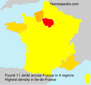 Surname Jeribi in France Surname Jeribi in France