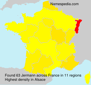 Surname Jermann in France Surname Jermann in France