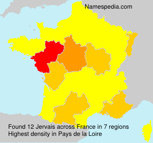 Surname Jervais in France